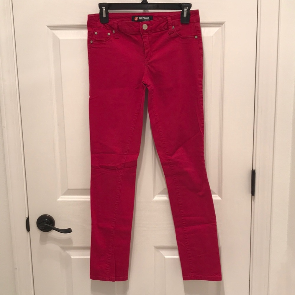Scissor red jeans. Size 16 youth